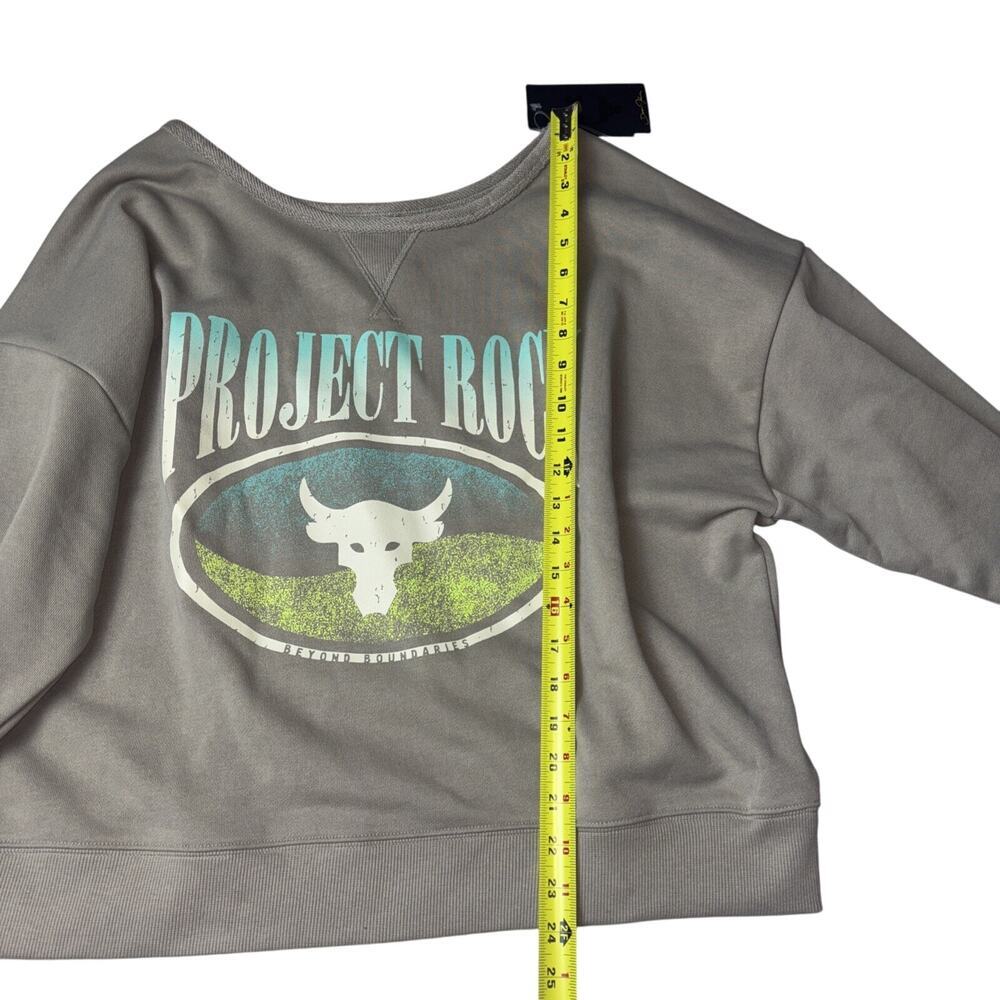 UNDER ARMOUR Women's Project Rock Heavyweight Terry Long Sleeve Top NWT XL - Picture 4 of 6